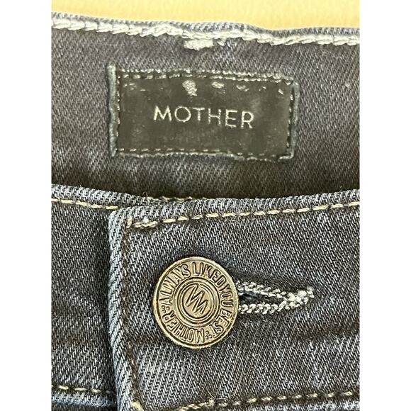 Mother Jeans Womens 28 Dark Blue The Stunner Two Step Fray Raw Hem Stretch Denim - Picture 4 of 15